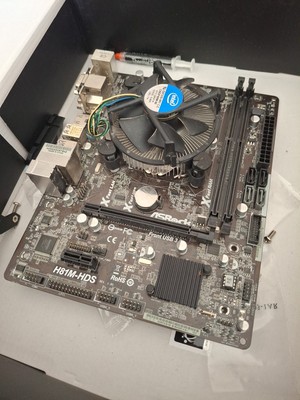 Mainboard ASRock H81M-HDS,Intel I5-2400 3.10GHz mit I/Q Shield Gebraucht