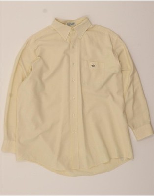 L.L.BEAN Herren Hemd Größe 16 1/2 Large gelb Baumwolle DF66