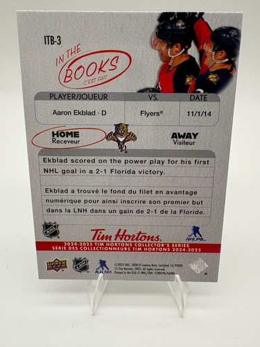 You Pick Tim Hortons 2024-2025 In The Books Hockey Cards ITB-1-ITB-15 FREE GIFT - Picture 7 of 29