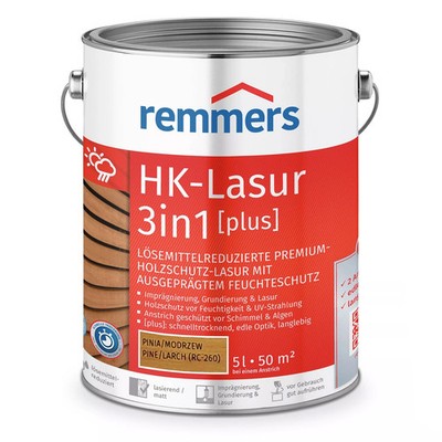 Remmers HK-Lasur 3in1 Plus Pinie/Lärche 5L schutzlasur für den Außenbereich