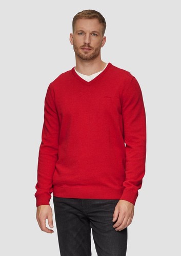 s.Oliver Herren Pullover Baumwolle Basic Strickpullover V-Ausschnitt Farben - Bild 49 von 92