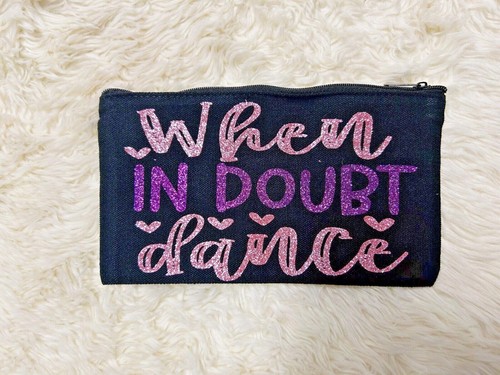 Custom Personalized DANCE Canvas Makeup Bag