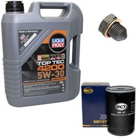 MotoröL Set 5W-30 5 Liter + ÖLfilter SM 107 + Schraube FüR Audi Seat VW Passat