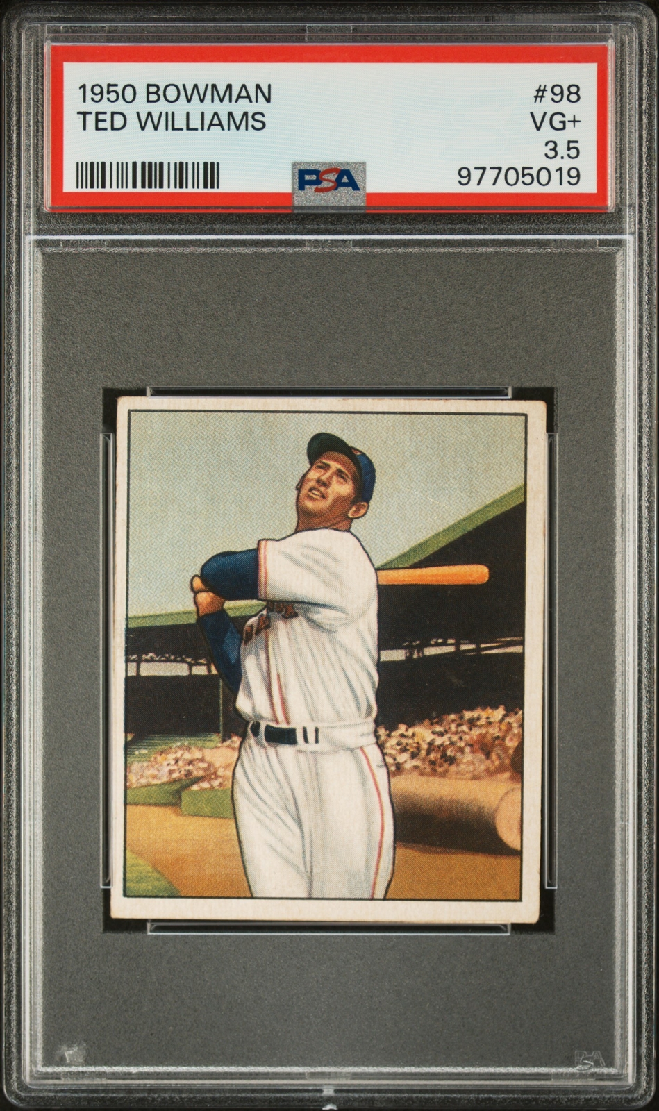 1950 Bowman #98 Ted Williams HOF PSA 3.5 VG+!!