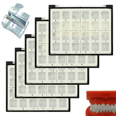 5 sets Dental Orthodontic Metal Slot Ceramic Bracket 3M Clarity Brace Roth 022 3