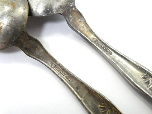 Antik 5-teiliges Set CORNWALL MIDDLETOWN Wildblume Silberteller 6 Zoll Teelöffel - Bild 7 von 7