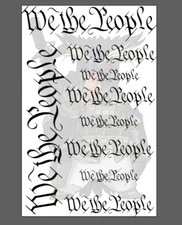 We The People High Heat Firearm Vinyl Stencil - Cerakote & Duracoat Application!