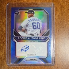 2021 Panini Prizm Enoli Paredes RC Auto Blue /50 Houston Astros