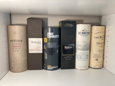 Ardbeg Deanston Octomore Redbreast Lagavulin Rare Empty Whisky bottles Decanter