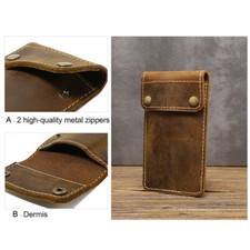 Retro Leather Watch Pouch Case Travel Storage Case Organizer Jewelry Bag Box USA