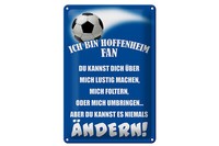Blechschild Spruch 20X30 Cm Ich Bin Hoffenheim Fan Fussball Deko Schild Tin Sign