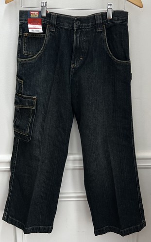 Wrangler Boys Husky Cargo Jeans Adjustable Waistband Loose Thigh Size 10 New - Picture 2 of 9