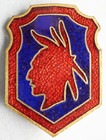 WWII 98th Infantry Division DI Unit Crest Pin PATCH TYPE — photo 1