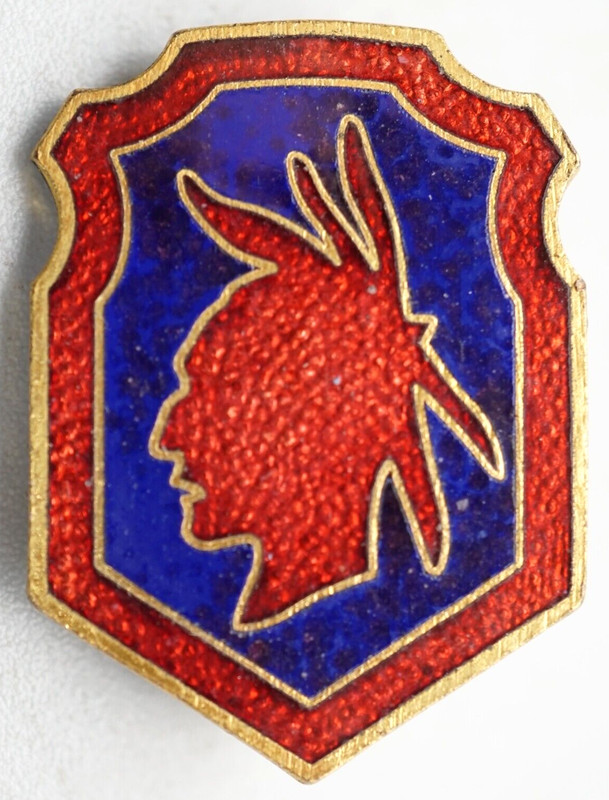 WWII 98th Infantry Division DI Unit Crest Pin PATCH TYPE