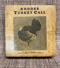 Vintage Roy O. Rhodes Turkey Call in Original Box