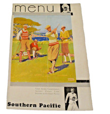 1932 Southern Pacific Presidents Special En Route To Los Angeles Breakfast Menu