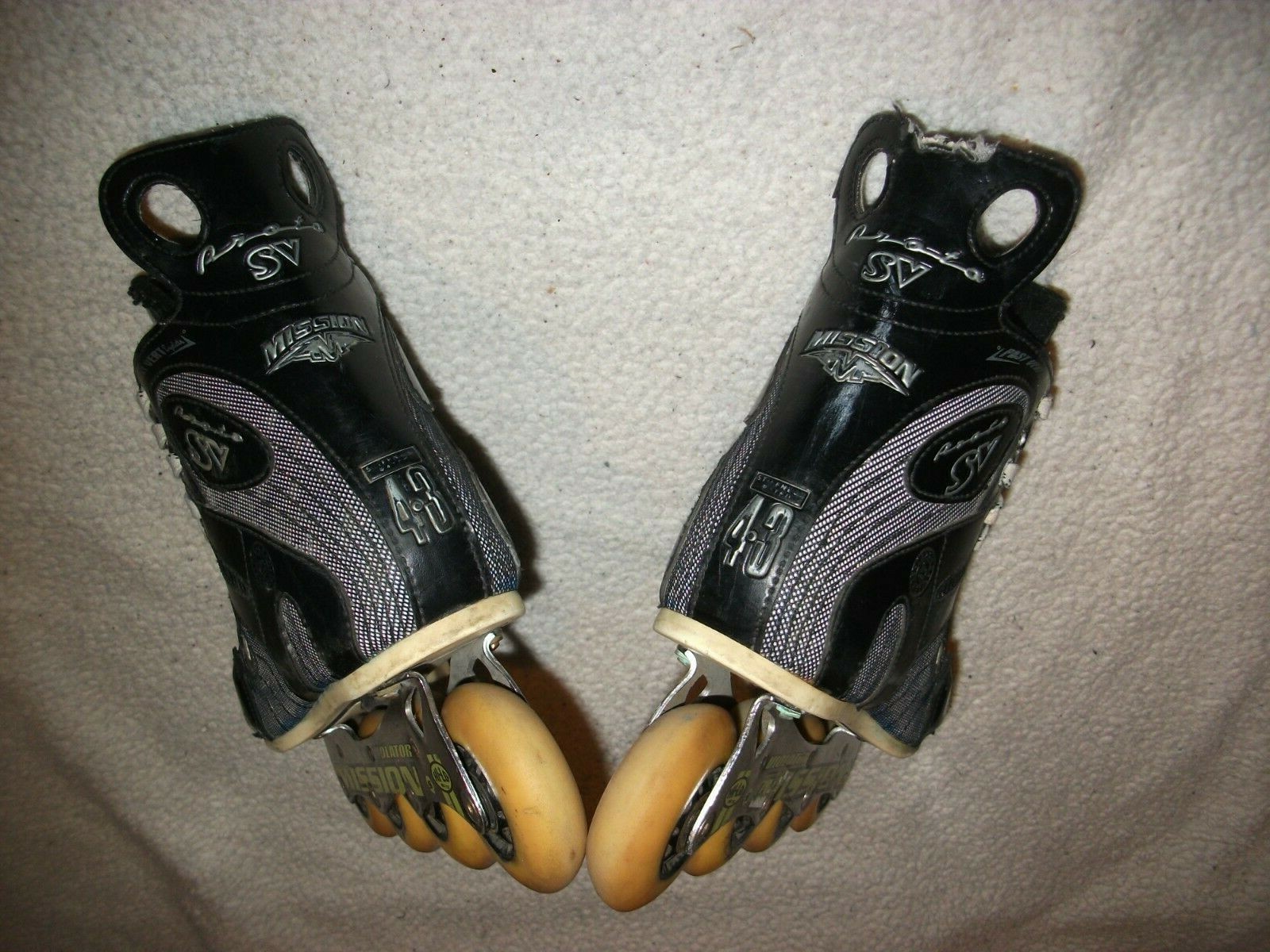 MISSION PROTO SV ROLLER BLADES HOCKEY SKATES ADULT SIZE 8 D NICE SHAPE