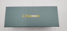 C.Paravano Women's Ballet Flats White  Grey Square Toe with Bronze Buckle