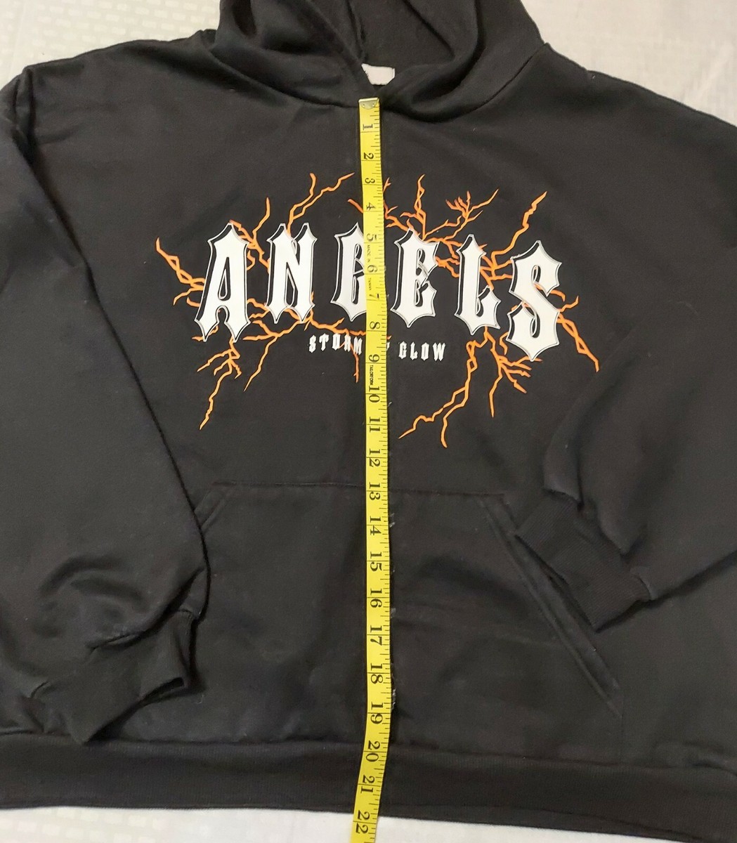 Angels Adika Black Hoodie Thick XL Oversized Graphic Sweatshirt