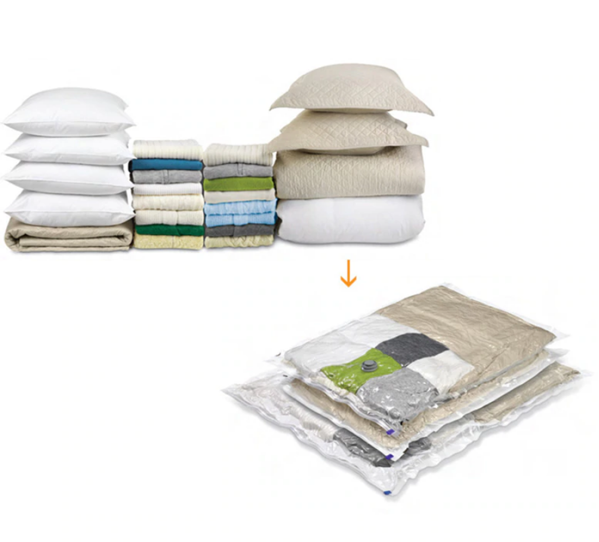 12 X LARGE SPACE SAVING STORAGE VACUUM BAGS CLOTHES BEDDING ORGANISER