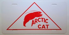 Vintage 60's Arctic Cat Snowmobile Polar Bear Logo Novelty License Plate 004