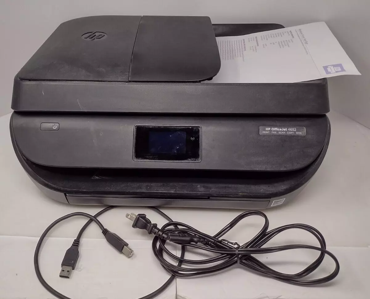 HP OfficeJet 4652 Printer All In One Wireless Inkjet Copy Scan WIFI TESTED WORKS