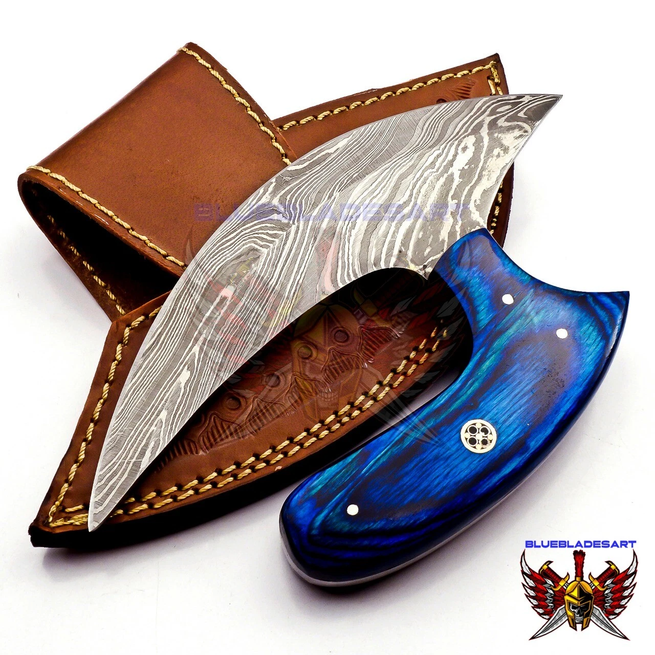 Handmade Damascus Chef Kitchen Ulu Knife Making Custom 100% Handmade Damascus