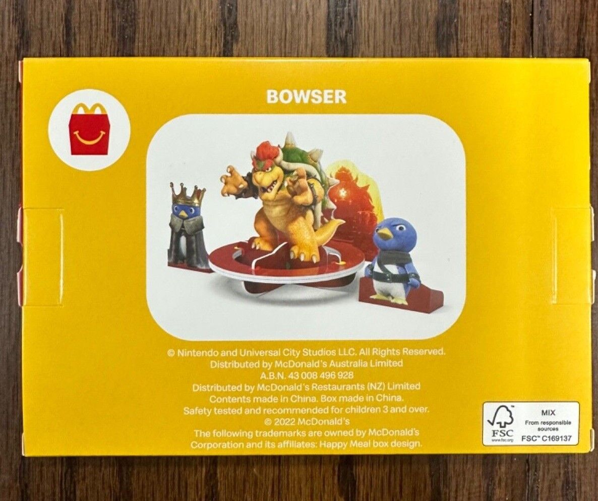 2022 McDONALD'S Super Mario Bros Movie Nintendo HAPPY MEAL TOYS Or