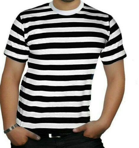 Herren-T-Shirt gestreift Camouflage Rundhals Kurzarm Oberteil UK Übergrößen S-2XL - Bild 5 von 5