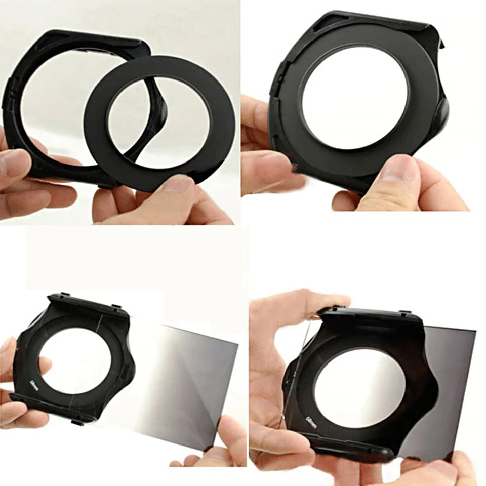 Clear-Coated Variable-Density 8x Square Filters with 49mm-82mm Rings Bracket Bag - Image 4 of 4