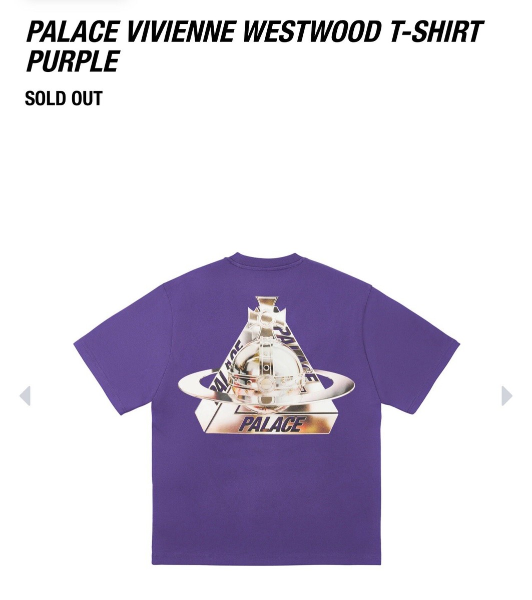 Palace X Vivienne Westwood T Shirt Purple SIZE S IN HAND