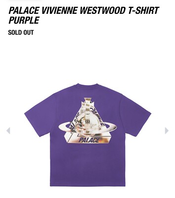 Palace X Vivienne Westwood T Shirt Purple SIZE S IN HAND SHIPS 