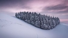 Landscape snow trees winter sky nature Custom Gaming Mat Desk