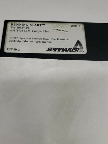 Running Start for IBM PC Ver 2.0 floppy disk 5.25 Spinnaker - Picture 2 of 2