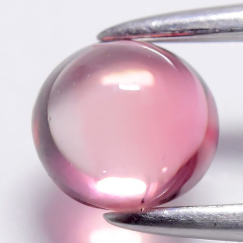 ๐ 0.46ct 4.5x4.3mm Round Cabochon Natural Pink Tourmaline - Unheated Congo Gem