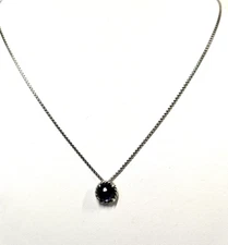 David Yurman Sterling Silver Chatelaine Amethyst Pendant & Necklace 16-17.5"