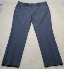Greg Norman Dress Pants Mens Size 40x32 Blue Microlux Play Dry Golf Performance