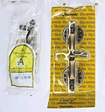 9 Vtg MCM Antique Brass Amerock Carriage House Cabinet Bar Pulls 5" Handles READ