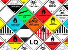 Hazard Warning Sticker, UN Label, 100mm x 100mm, ADR Complient. x5, x25 or x250