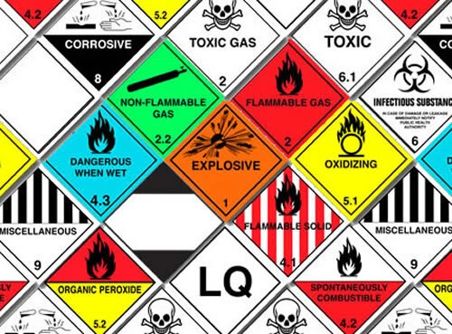 INOXIA Hazard Warning Sticker, UN Label, 100mm x 100mm, ADR Complient. x5, x25 or x250
