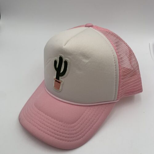 Cactus Arizona Womens Trucker Hat Pink With A Desert New Mexico Southwest - Foto 1 di 6