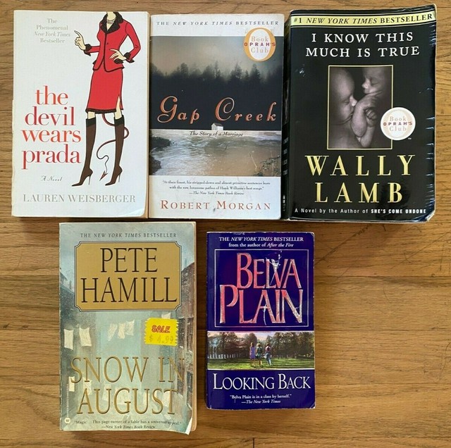 Lot of 5 Fiction Bestseller New York Times Bestseller Books eBay