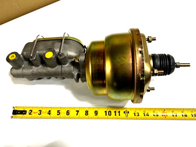 7'' Dual Street Rod Universal Power Disc Brake Booster + 1-1/8'' Bail Top Master
