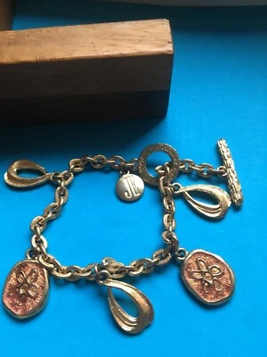 Vintage Bracelet Charmes Doré Signé JACQUES ESTEREL - Photo 1/4