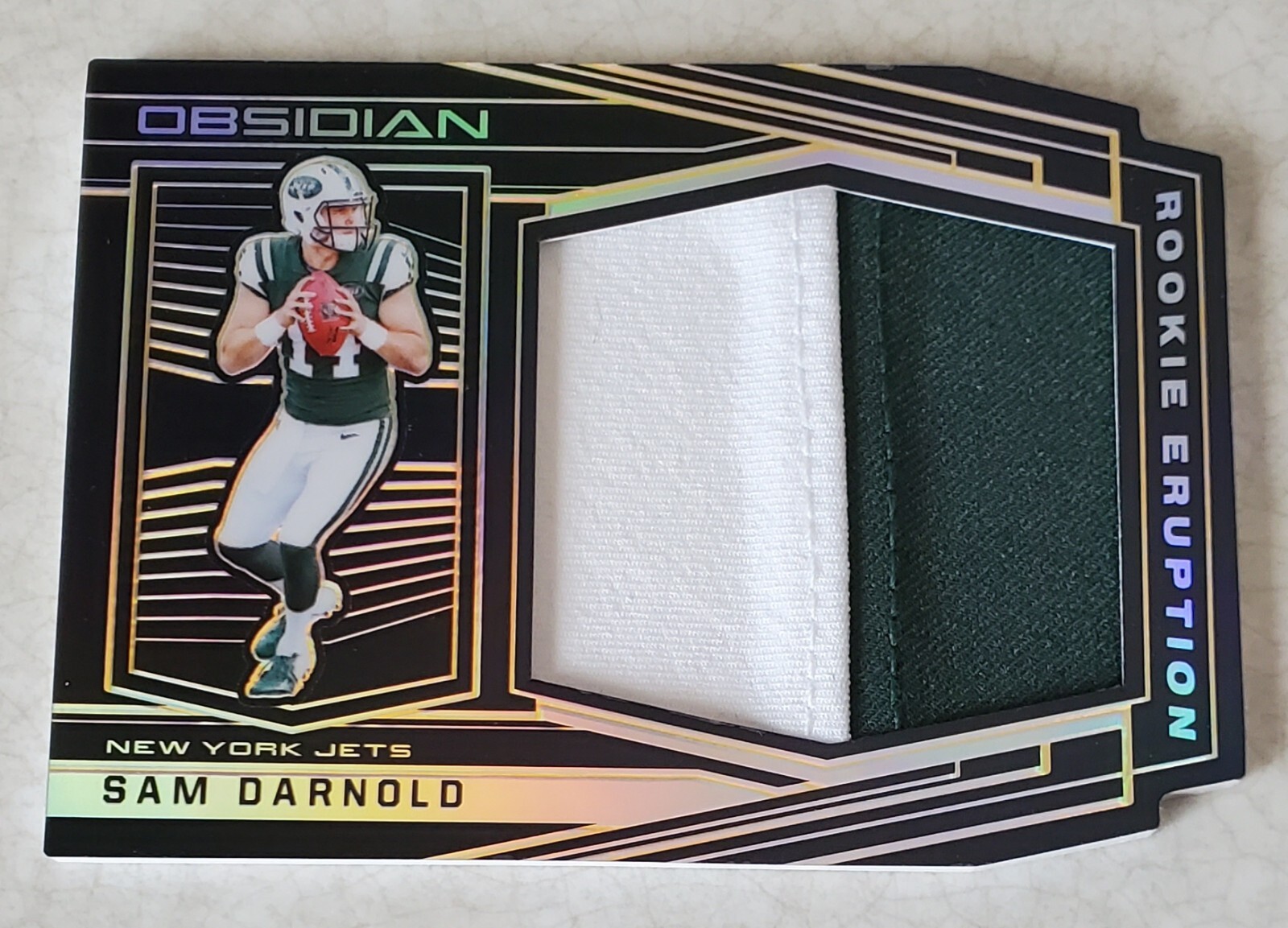 Sam Darnold Panini Obsidian Rookie Eruption Relics #RE1 Base