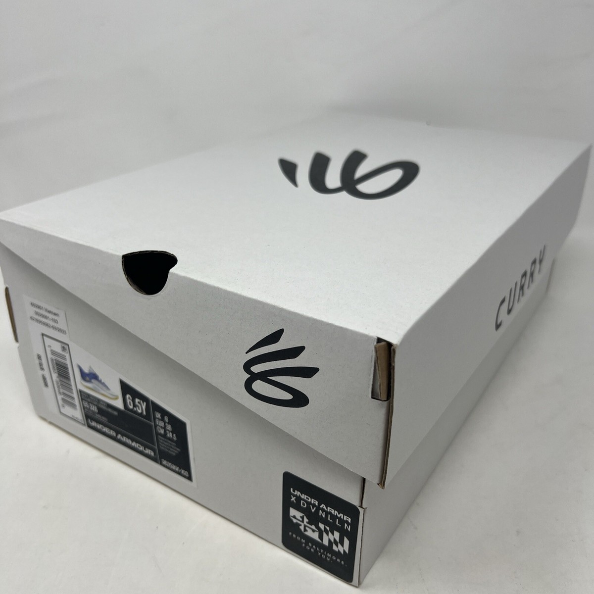 EMPTY REPLACEMENT SHOE BOX Under Armour Stephen Curry GS 3Z6 Youth Size 6.5Y EMPTY REPLACEMENT SHOE BOX Under Armour Stephen Curry GS 3Z6 Youth Size 6.5Y