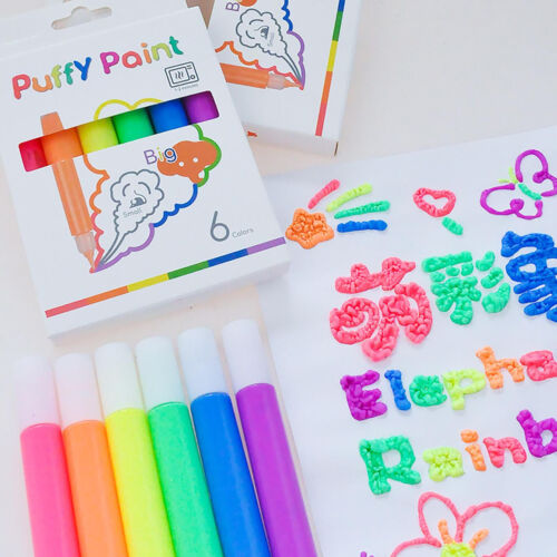 6x Magic Bubble Popcorn Pens DIY 3D Puffy Bubble Art Drawing Kids Christmas Gift