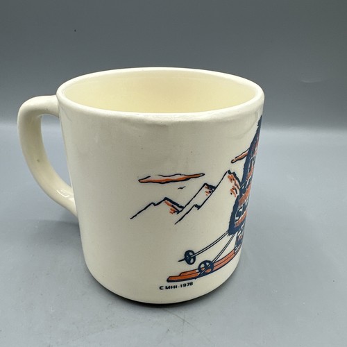 Taza de café vintage I'd Rather Be Skiing sombrero de invierno taza cerámica MHI 1978 - Imagen 5 de 8