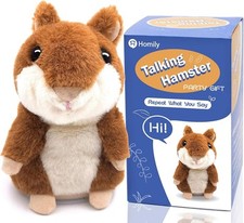 Homily Talking Hamster, Repeats What You Say Plush Animal Toy Electronic...