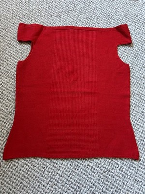 Reiss Zena Bardot Top Gr. Large schulterfrei rot sexy Stretch sehr guter Zustand Sommer